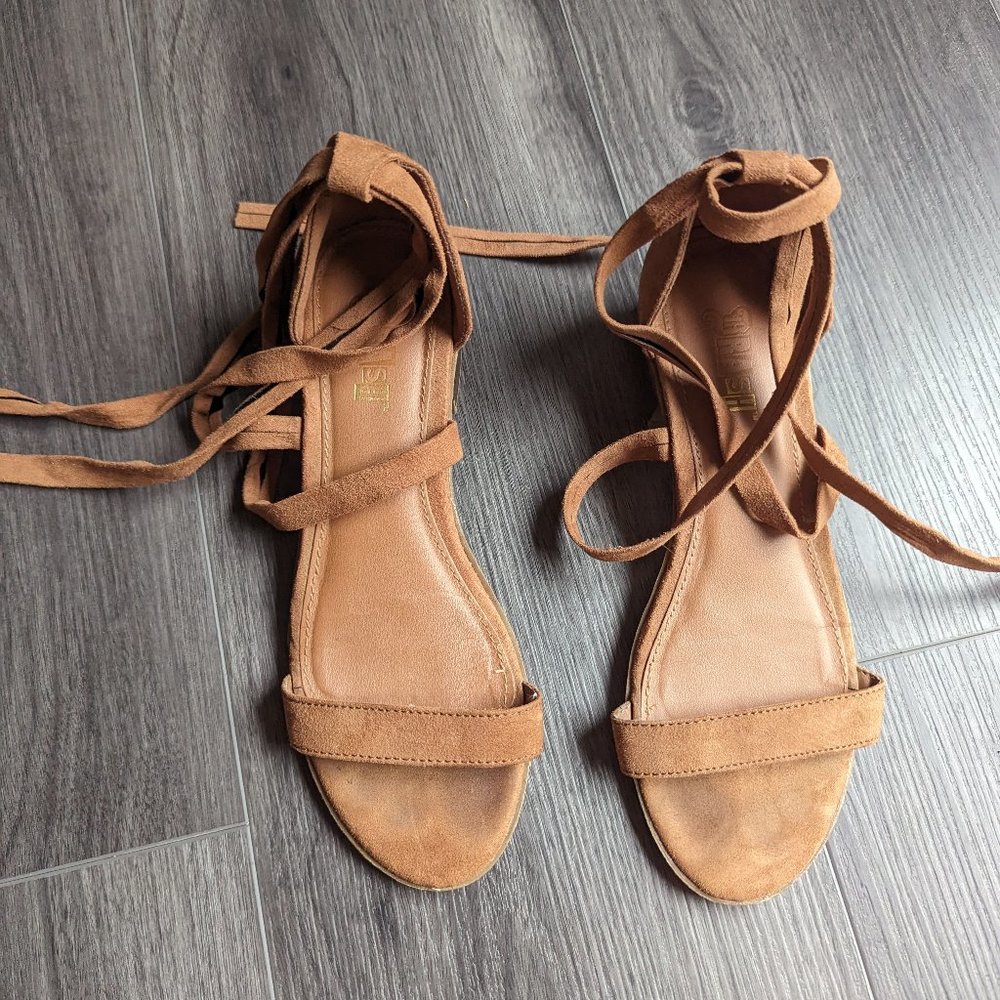 Brash Women’s Gladiator Lacing Sandals Tan Brown Sz 6.5